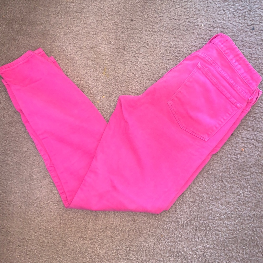 J.Crew Hot Pink Ankle Jeans